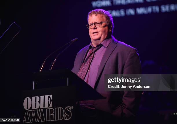 James Morgan onstage at The 63rd Annual Obie Awards at Terminal 5 on May 21, 2018 in New York City.