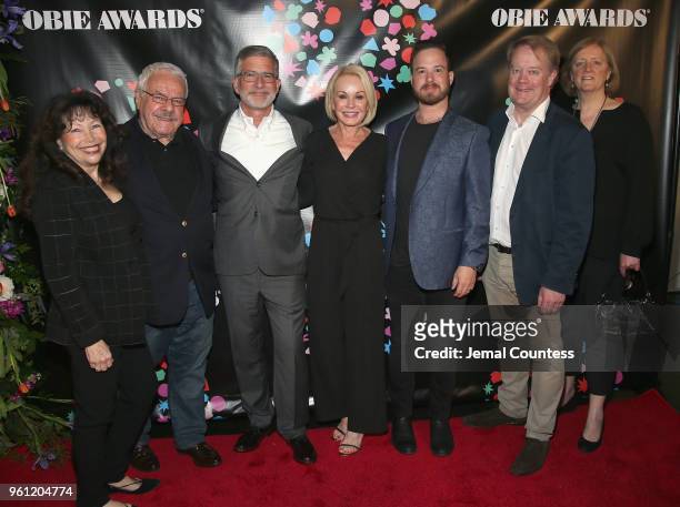 Peter Barbey, Pamela Barbey, Matt Barbey, Kerrie Gillis and guests attend the The 63rd Annual Obie Awards at Terminal 5 on May 21, 2018 in New York...
