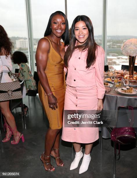 Carmelita Jeter and Gina Rodriguez attend the CIROC Empowered Women's Brunch at the W Hollywood on May 21, 2018 in Los Angeles, California.