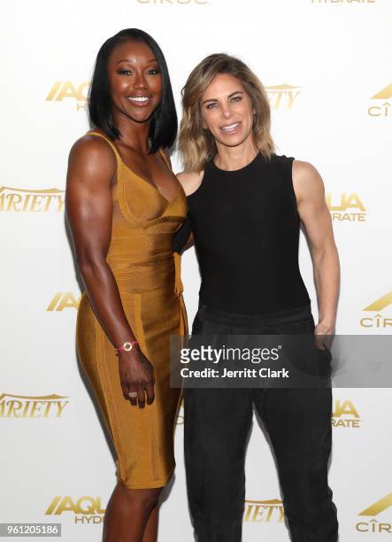 Carmelita Jeter and Jillian Michaels attend the CIROC Empowered Women's Brunch at the W Hollywood on May 21, 2018 in Los Angeles, California.