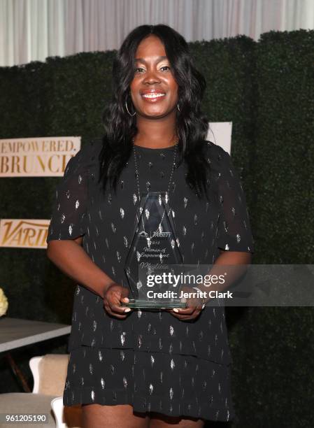 Phylicia Fant poses with her award during the CIROC Empowered Women's Brunch at the W Hollywood on May 21, 2018 in Los Angeles, California.