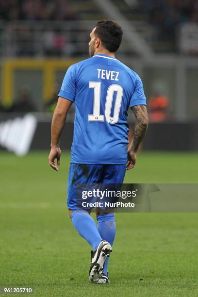 Carlos Tevez during &quot;La partita del Maestro&quot; the farewell match by Andrea Pirlo at Giuseppe Meazza stadium on May 21, 2018 in Milan, Italy.