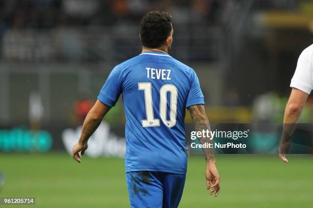 Carlos Tevez during &quot;La partita del Maestro&quot; the farewell match by Andrea Pirlo at Giuseppe Meazza stadium on May 21, 2018 in Milan, Italy.