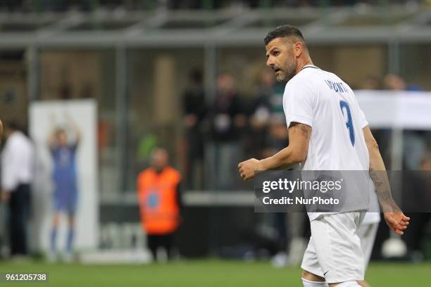 Vincenzo Iaquinta during &quot;La partita del Maestro&quot; the farewell match by Andrea Pirlo at Giuseppe Meazza stadium on May 21, 2018 in Milan,...