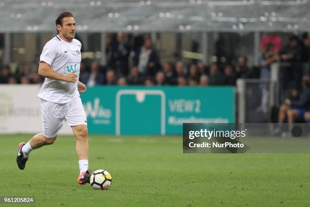 Francesco Totti during &quot;La partita del Maestro&quot; the farewell match by Andrea Pirlo at Giuseppe Meazza stadium on May 21, 2018 in Milan,...
