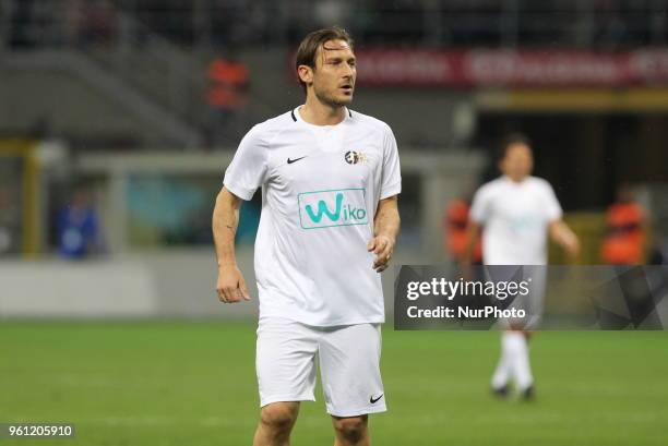 Francesco Totti during &quot;La partita del Maestro&quot; the farewell match by Andrea Pirlo at Giuseppe Meazza stadium on May 21, 2018 in Milan,...