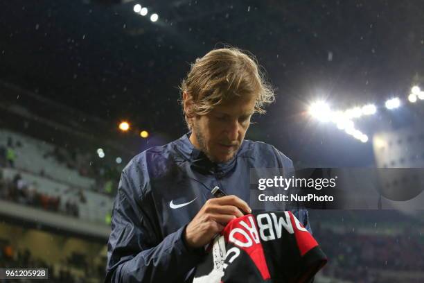 Massimo Ambrosini during &quot;La partita del Maestro&quot; the farewell match by Andrea Pirlo at Giuseppe Meazza stadium on May 21, 2018 in Milan,...