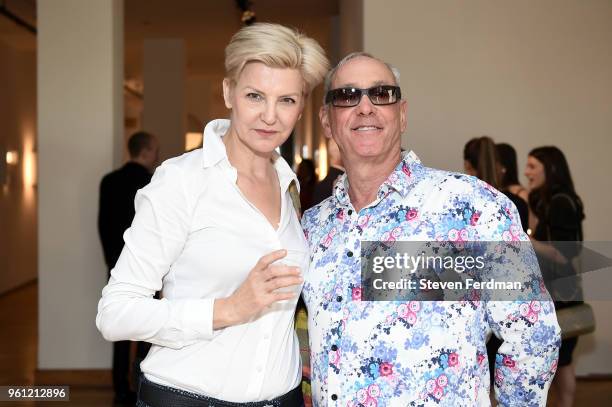 Mariana Verkerk and Michael Katz attend an art opening hosted by Ralph Pucci on May 21, 2018 in New York City.