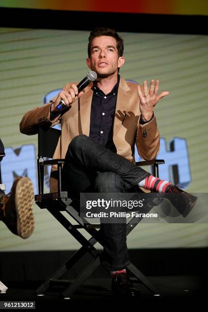 John Mulaney speaks onstage at the #NETFLIXFYSEE Animation Panel Featuring "Big Mouth" and "BoJack Horseman" at Netflix FYSEE at Raleigh Studios on...