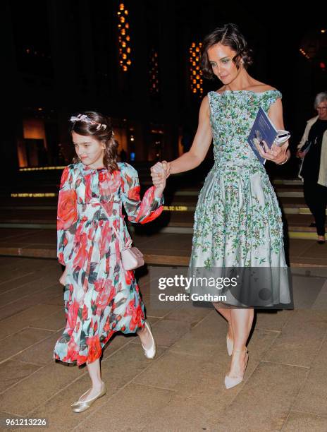 Katie Holmes and Suri Cruise enjoy a night at American Ballet Theater at Lincoln Center on May 21, 2018 in New York City.