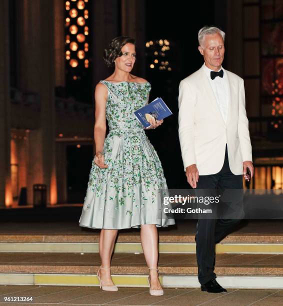 Katie Holmes and Suri Cruise enjoy a night at American Ballet Theater at Lincoln Center on May 21, 2018 in New York City.