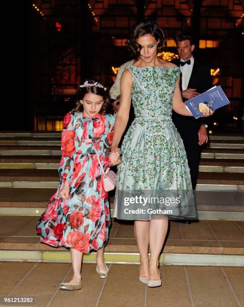 Katie Holmes and Suri Cruise enjoy a night at American Ballet Theater at Lincoln Center on May 21, 2018 in New York City.