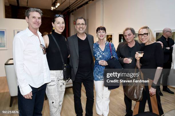 Christopher Flach, Dovanna Pagowski, James Mansour, Vanessa Murphy, Carlo Alessi, and Rachel Arnold attend an art opening hosted by Ralph Pucci on...