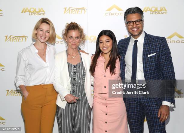 Yael Grobglas, Jennie Snyder Urman, Gina Rodriguez and Jaime Camil attend the CIROC Empowered Women's Brunch at the W Hollywood on May 21, 2018 in...