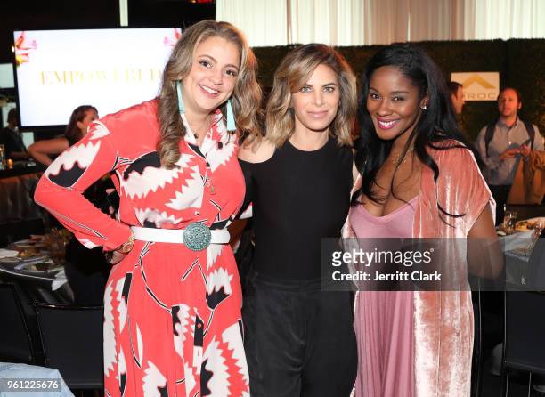Blue Flame SVP Erin Harris, Jillian Michaels and Ericka Pittman attend the CIROC Empowered Women's Brunch at the W Hollywood on May 21, 2018 in Los...
