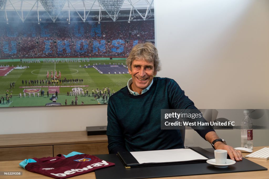 West Ham United Unveil New Manager Manuel Pellegrini