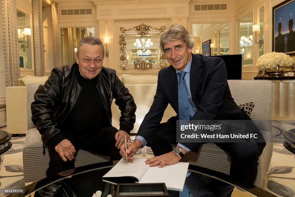 West Ham United Unveil New Manager Manuel Pellegrini