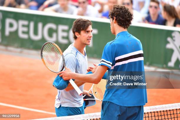 Thanasi Kokkinakis beats Jaimee Floyd Angele during qualification for the French Open 2018 at Roland Garros on May 21, 2018 in Paris, France.