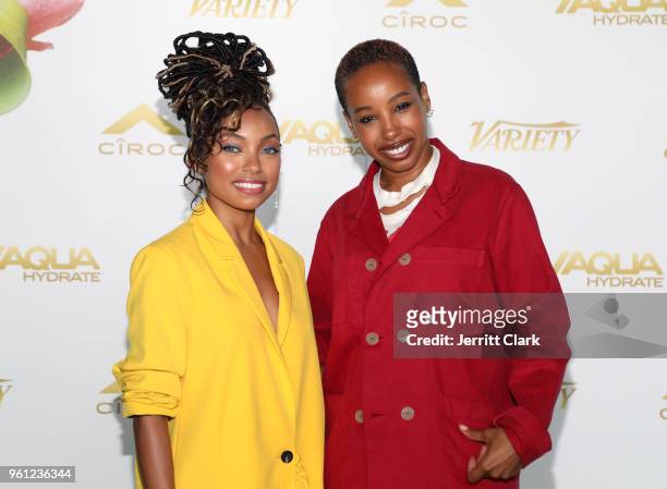 Logan Browning and guest attend the CIROC Empowered Brunch on May 21, 2018 in Los Angeles, California.