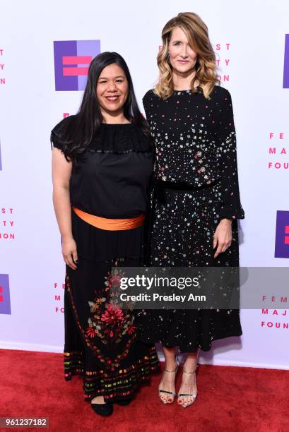 Monica Ramirez and Laura Dern attend 13th Annual Global Women's Rights Awards at Wallis Annenberg Center for the Performing Arts on May 21, 2018 in...