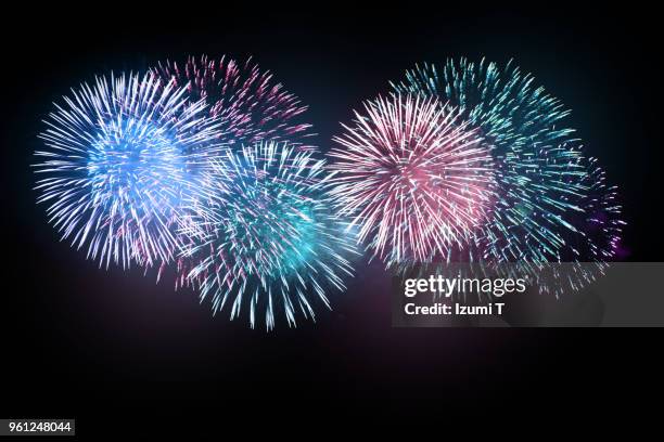 hanabi 7 - fireworks stock pictures, royalty-free photos & images