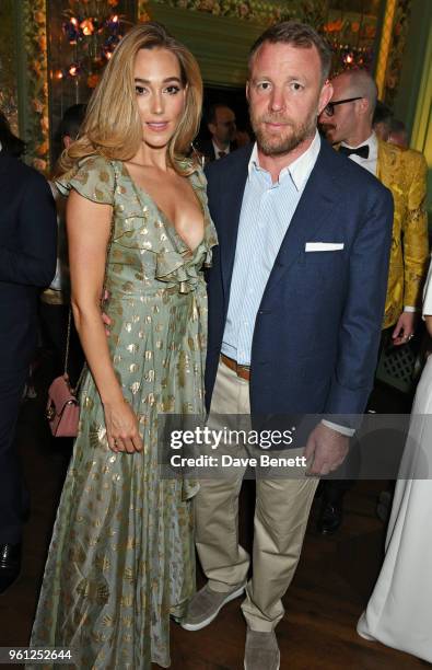 Jacqui Ainsley and Guy Ritchie attend the Annabel's x Dior dinner on May 21, 2018 in London, England.