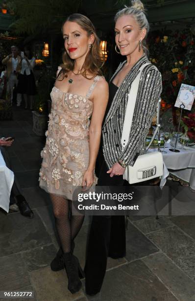 Eugenie Niarchos and Olivia Buckingham attend the Annabel's x Dior dinner on May 21, 2018 in London, England.