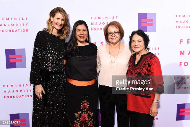 Laura Dern; Monica Ramirez; Maria Elena Durazo and Dolores Huerta attend 13th Annual Global Women's Rights Awards at Wallis Annenberg Center for the...