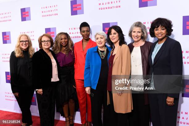 Carol Ann Leif, Maria Eleana Durazo, Adama Iwu, Elizabeth Nyamayaro, Eleanor Smeal, Mavis Leno, Kathy Spillar and Cheryl Boone Isaacs attend 13th...