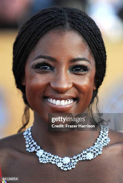Actress Rutina Wesley arrives at the 16th Annual Screen Actors Guild Awards held at the Shrine Auditorium on January 23, 2010 in Los Angeles,...