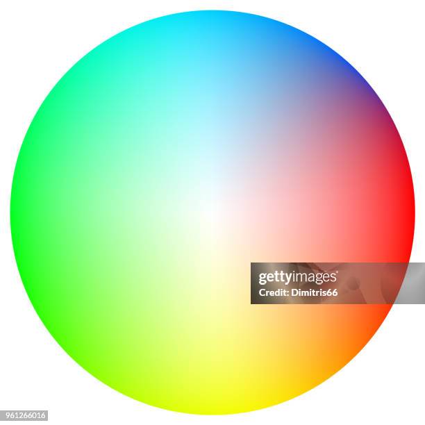 farbe spektrum kreis auf weißem hintergrund - farbprobe stock-grafiken, -clipart, -cartoons und -symbole