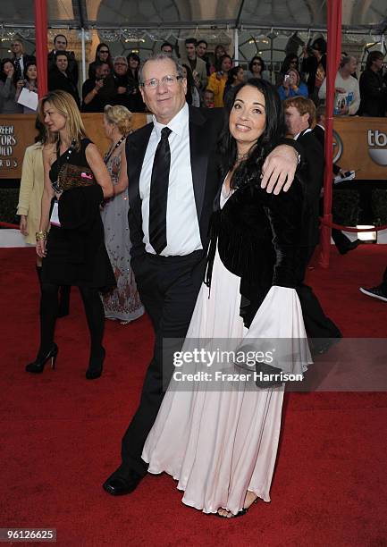 Actor Ed O'Neill and Catherine Rusoff arrive at the 16th Annual Screen Actors Guild Awards held at the Shrine Auditorium on January 23, 2010 in Los...