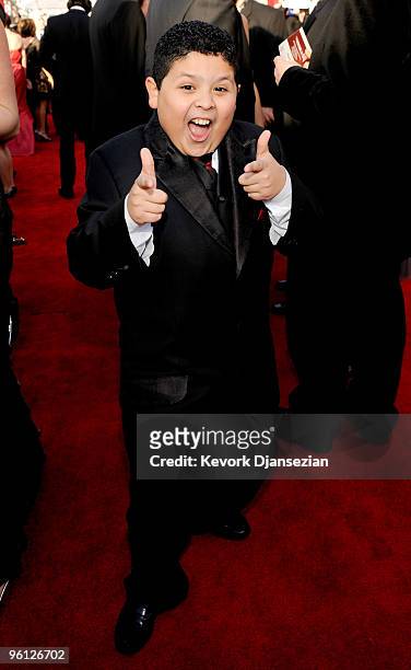 Actor Rico Rodriguez arrives at the 16th Annual Screen Actors Guild Awards held at the Shrine Auditorium on January 23, 2010 in Los Angeles,...
