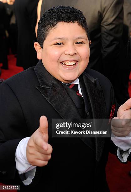 Actor Rico Rodriguez arrives at the 16th Annual Screen Actors Guild Awards held at the Shrine Auditorium on January 23, 2010 in Los Angeles,...