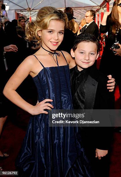 Actress Kiernan Shipka and actor Jared Gilmore arrives at the 16th Annual Screen Actors Guild Awards held at the Shrine Auditorium on January 23,...