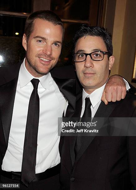 Actor Chris O'Donnell and Jason Wienberg attend the HBO post SAG awards party at Spago on January 23, 2010 in Beverly Hills, California.