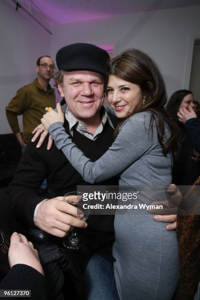 Actor John C. Reilly and Actress Marisa Tomei attend the "Cyrus" premiere after party presented by Fox Searchlight on January 23, 2010 in Park City,...