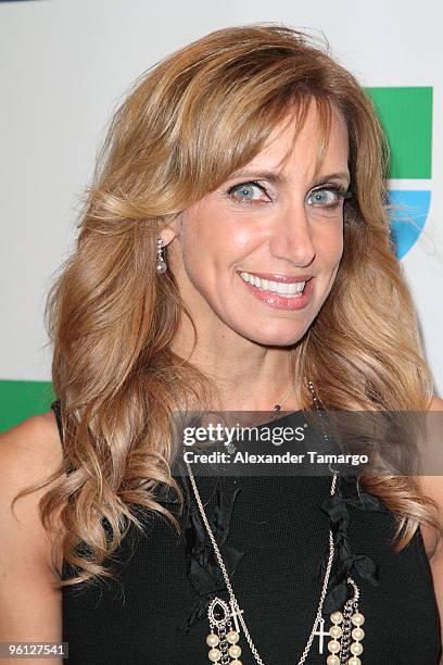 Lili Estefan arrives at Univision's "Unidos Por Haiti" event through the American Red Cross on January 23, 2010 in Miami, Florida.
