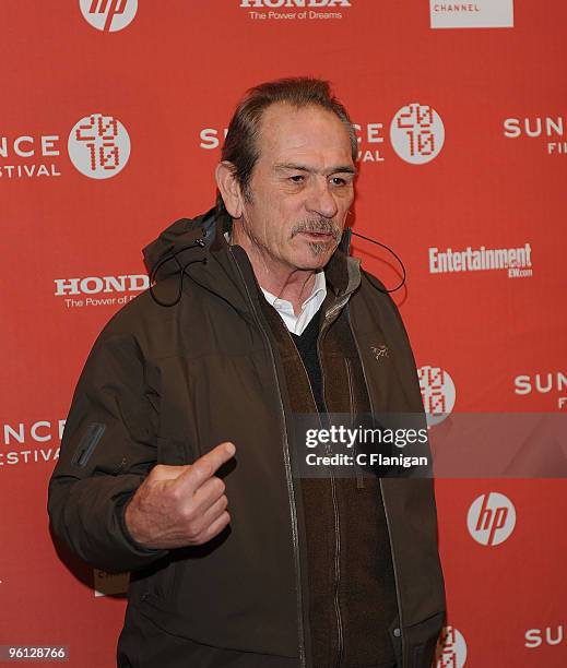 Actor Tommy Lee Jones attends "The Company Men" Premiere during the 2010 Sundance Film Festival at Eccles Center Theatre on January 22, 2010 in Park...