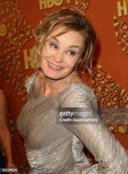 Actress Jessica Lange attends the official HBO after party for the 67th annual Golden Globe Awards at Circa 55 Restaurant at the Beverly Hilton Hotel...