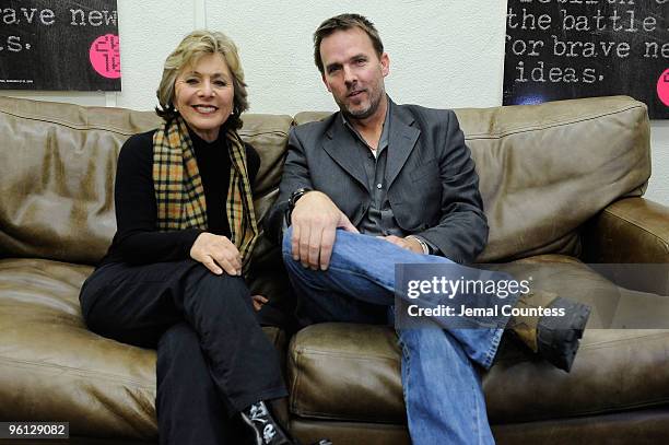 Senator Barbara Boxer and Director Michael Nash attend the "Climate Refugees" premiere during the 2010 Sundance at Library Center Theater on January...