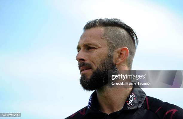 Peter Trego, Captain of Somerset looks on during the Royal London One-Day Cup match between Somerset and Sussex at The Cooper Associates County...