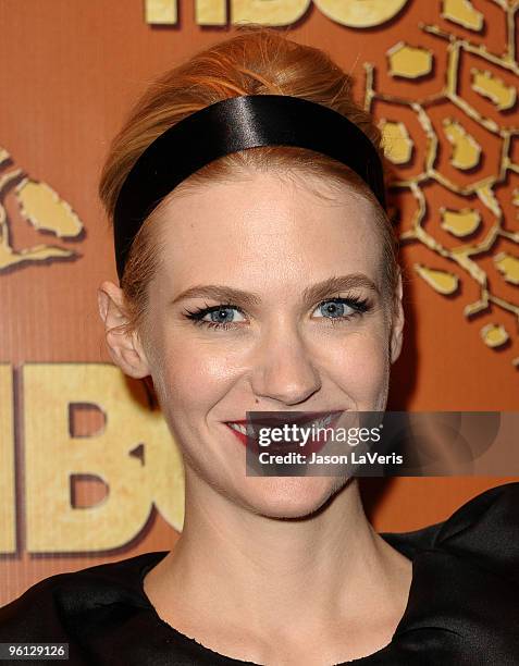 Actress January Jones attends the official HBO after party for the 67th annual Golden Globe Awards at Circa 55 Restaurant at the Beverly Hilton Hotel...