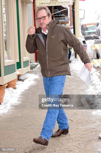 Actor Tommy Lee Jones walks in Park City on January 23, 2010 in Park City, Utah.