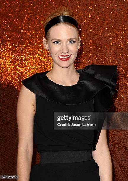 Actress January Jones attends the official HBO after party for the 67th annual Golden Globe Awards at Circa 55 Restaurant at the Beverly Hilton Hotel...