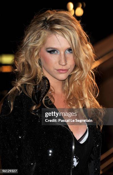 Ke$ha attends the NRJ Music Awards 2010 at Palais des Festivals on January 23, 2010 in Cannes, France.