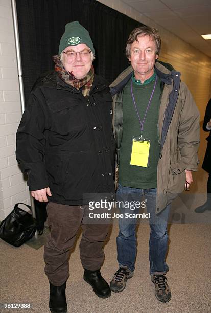 Director/actor Philip Seymour Hoffman and Ted Mundorff attend the "Jack Goes Boating" premiere during the 2010 Sundance Film Festival at Eccles...