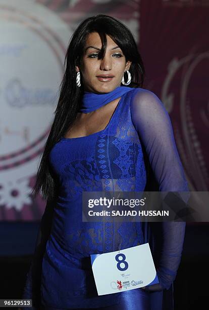 An Indian model auditions for the 'Indian Super Queen' beauty contest for the transgendered community in Mumbai on January 24, 2010. 'Indian Super...