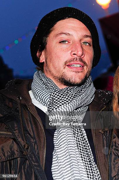 Actor Simon Rex walks in Park City on January 23, 2010 in Park City, Utah.