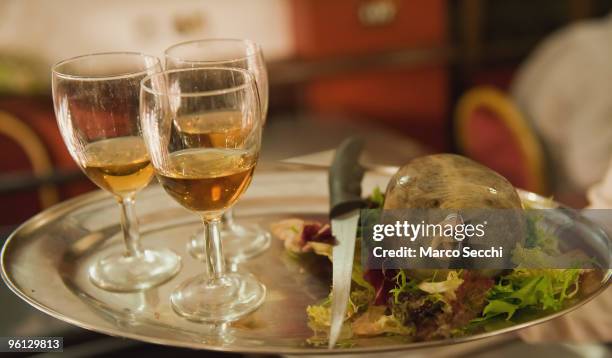 Haggis and Whisky are the dinner star attraction for people who celebrate Burns night on Monday on January 23, 2010 in London, England. Scots across...